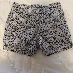 Black and White Athletic Shorts with Sleek Design